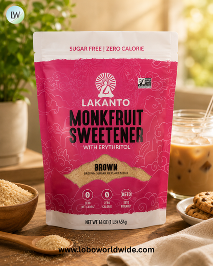 Lakanto, Monkfruit Sweetener with Erythritol, Brown, 16 oz (454 g)