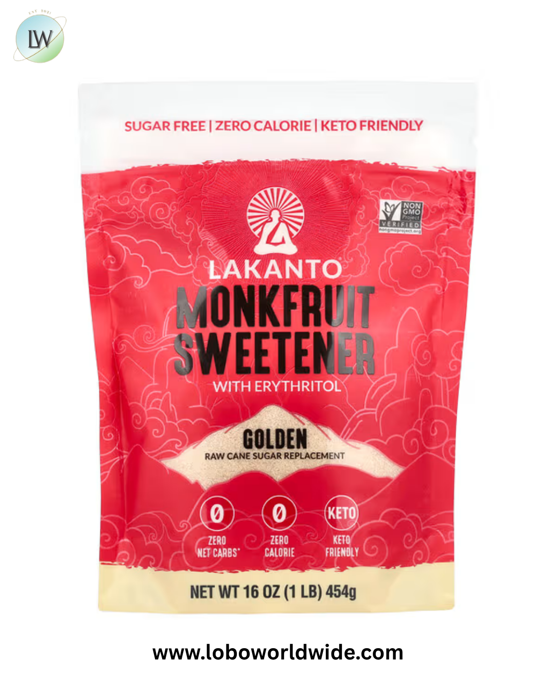 Lakanto, Monkfruit Sweetener with Erythritol, Golden, 16 oz (454 g)