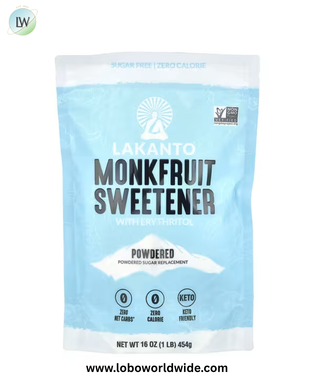 Lakanto, Monkfruit Sweetener with Erythritol, Powdered , 16 oz (454 g)