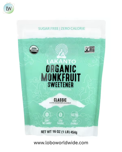 Lakanto, Organic Monkfruit Sweetener, 1 lb (454 g)