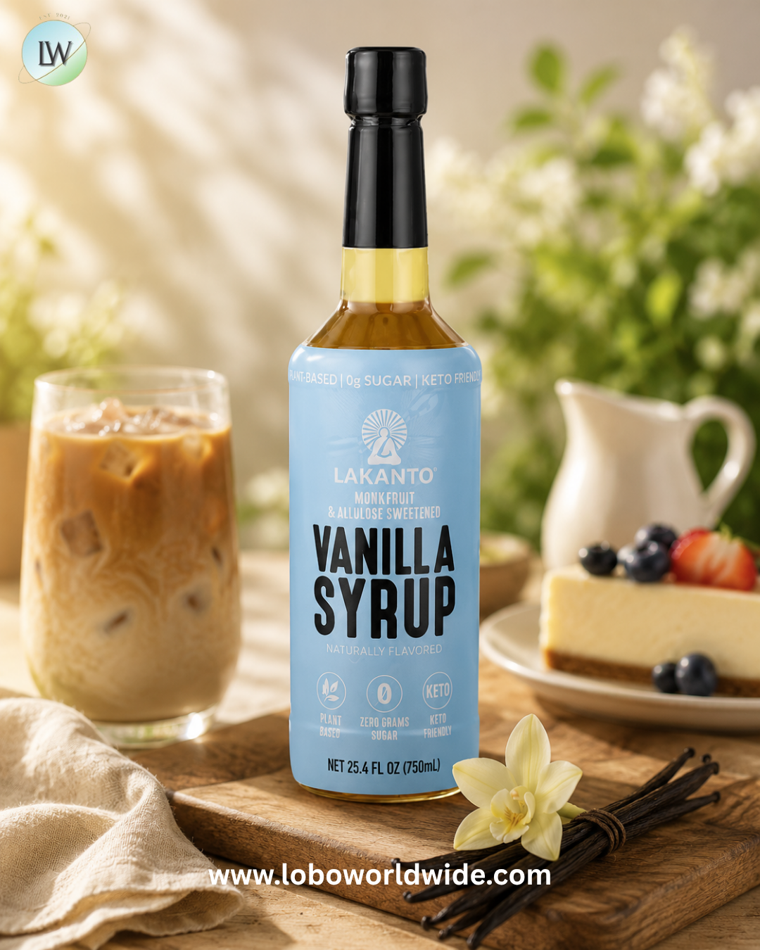 Lakanto, Syrup, 25.4 fl oz (750 ml)