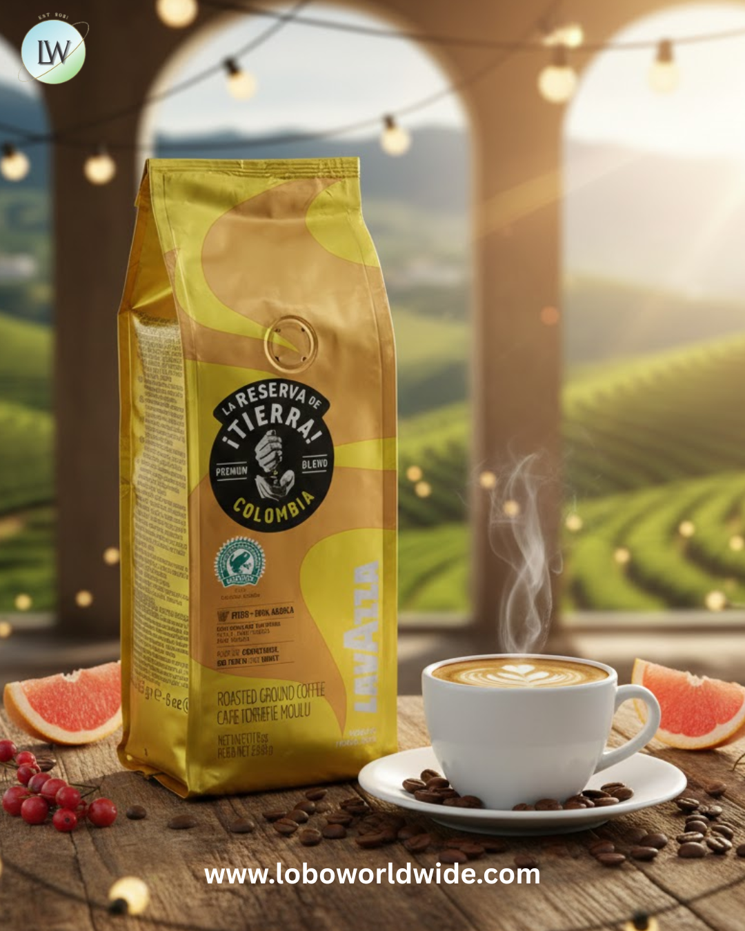 Lavazza Tierra! Colombia Coarse Ground Coffee 8 oz.