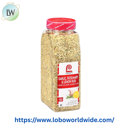 Lawry's 22 oz. Garlic, Rosemary, and Lemon Rub