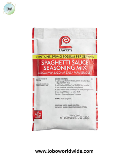 Lawry's 12 oz. Spaghetti Sauce Seasoning Mix - 6/Case