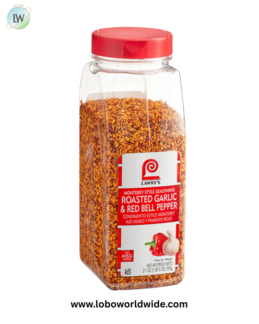 Lawry's 21 oz. Roasted Garlic and Red Bell Pepper Monterey-Style Seasoning
