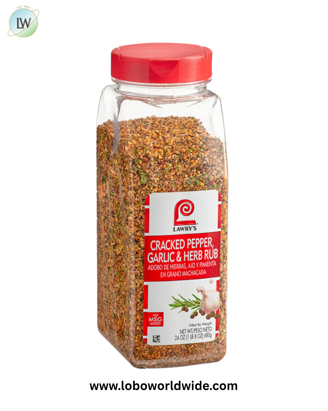 Lawry's 24 oz. Cracked Pepper, Garlic, and Herb Rub