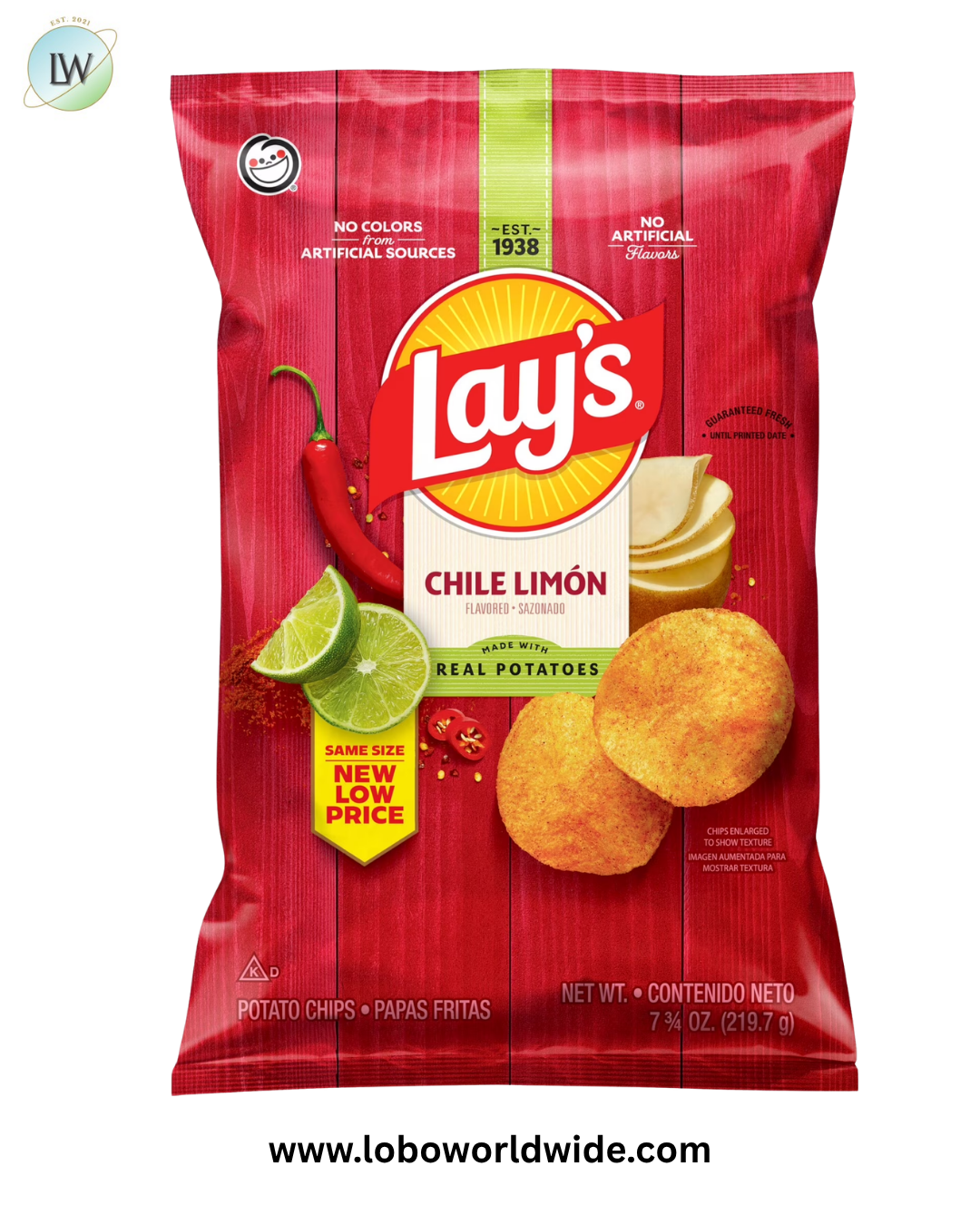 Lay's Chile Lim—n Flavored Potato Chips, 7.75 Oz.