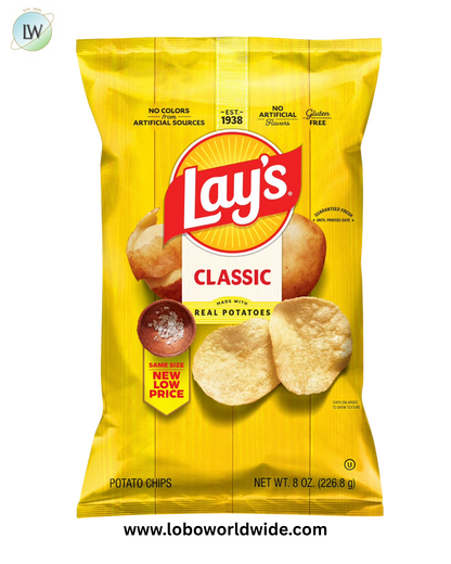 Lay's Classic Potato Chips, 8 oz, Plastic Bag