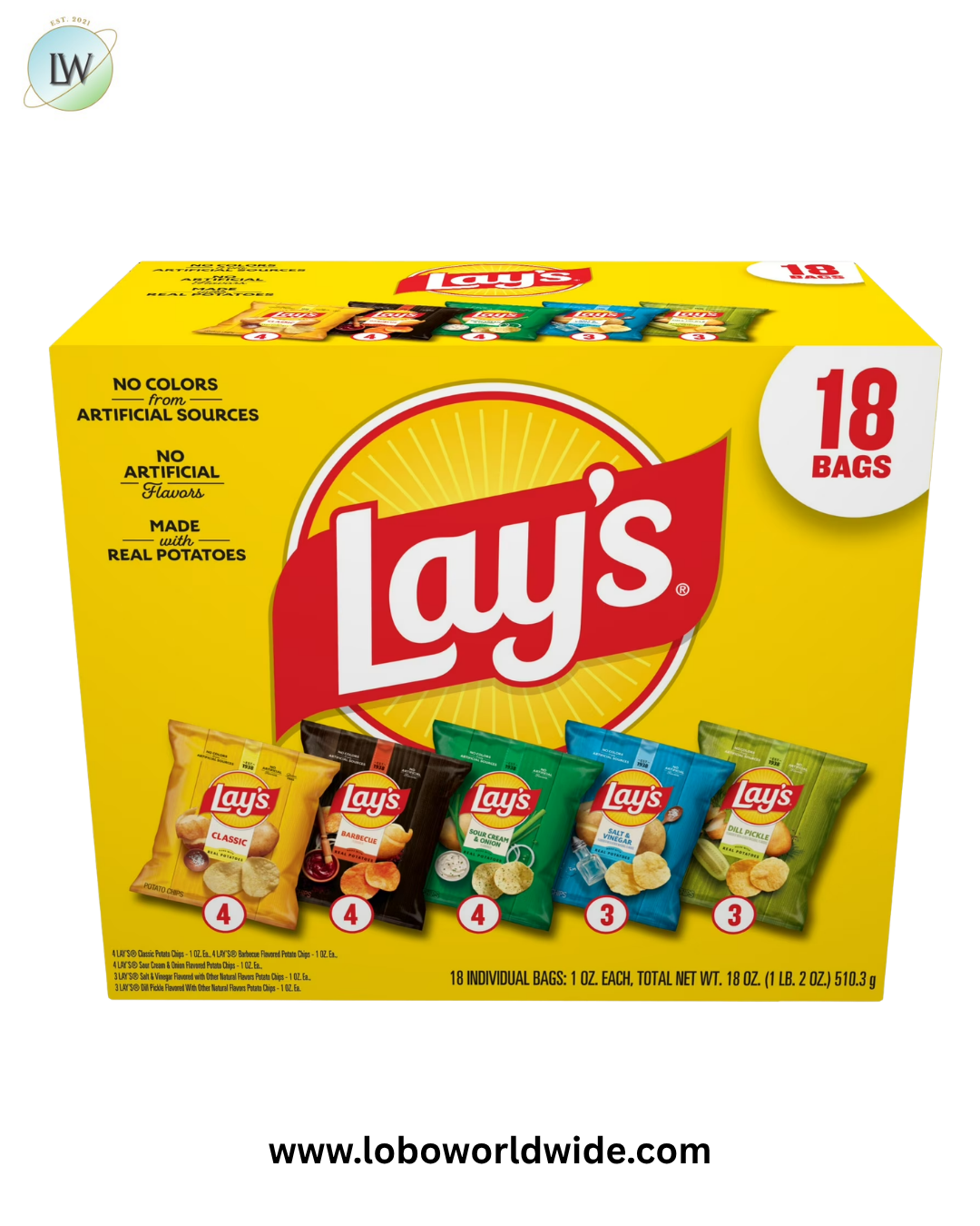 Lay's Snacks Mix Variety Pack, 1 oz, 18 Count