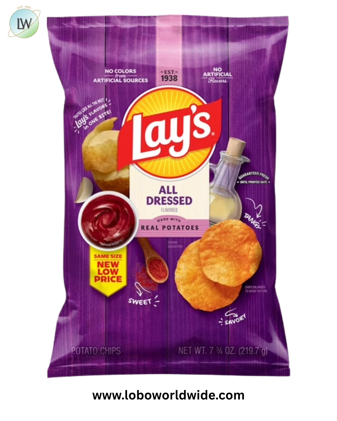 Lays All Dressed Potato Chips 7.75 oz Bag – Lobo Worldwide Inc