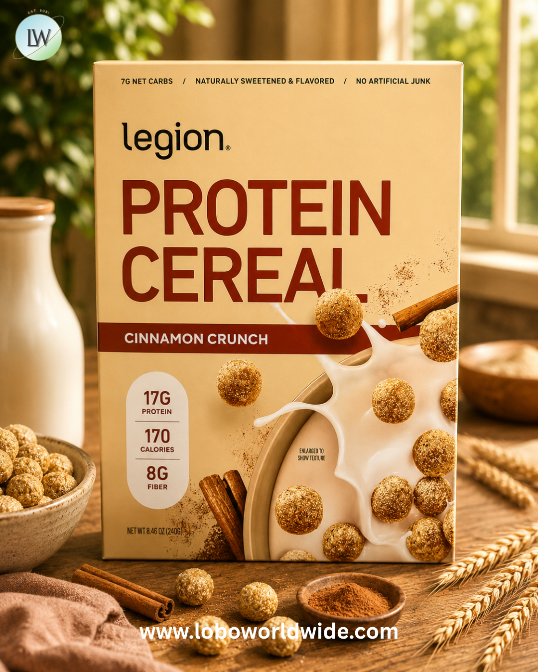 Legion Athletics, Protein Cereal, Cinnamon Crunch, 8.46 oz (240 g)