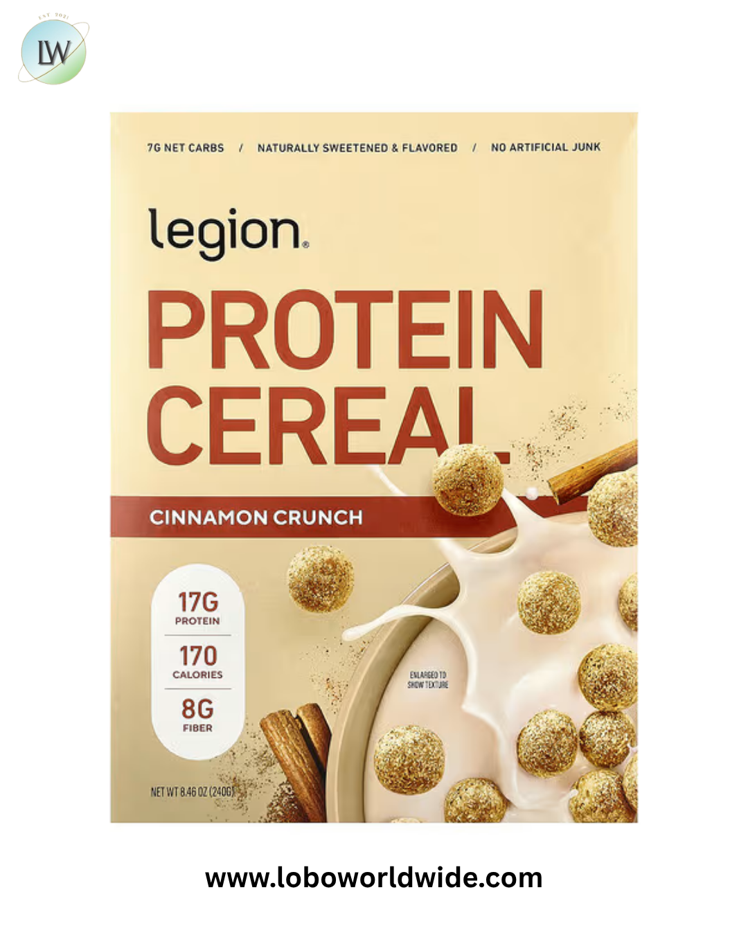 Legion Athletics, Protein Cereal, Cinnamon Crunch, 8.46 oz (240 g)