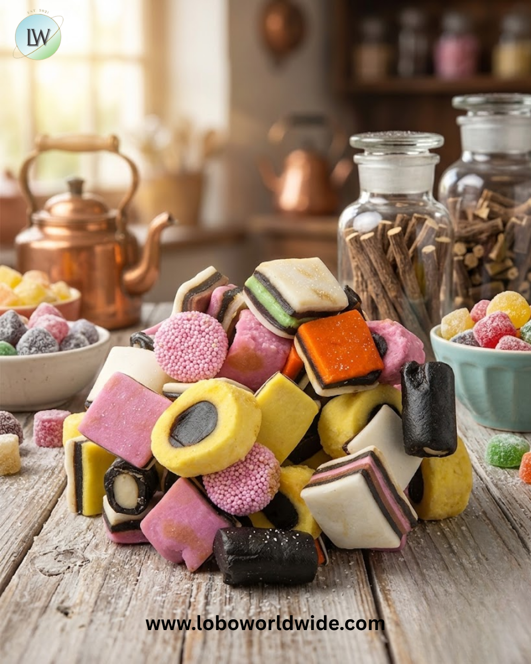 Licorice Allsorts Candy Gustaf's - 6.6lb Bulk