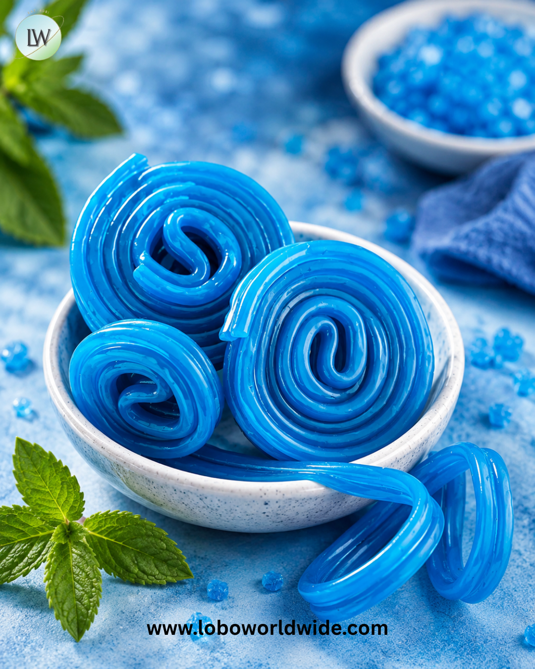 Licorice Broadway Wheels Blue Raspberry - 4.4lb Bulk
