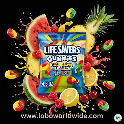 Life Savers Gummies Collisions Gummy Candy Fruit Mix - 4.6 oz (4 Pack)