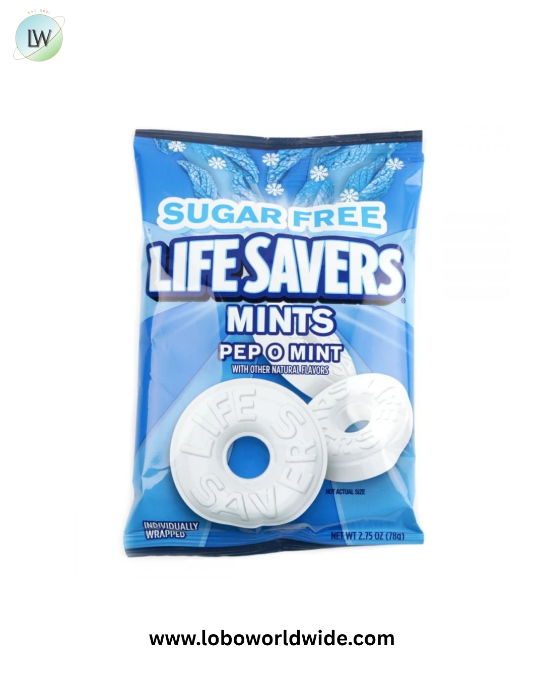 Lifesavers Peppermint Sugar Free Candy 2.75oz 12 Pack