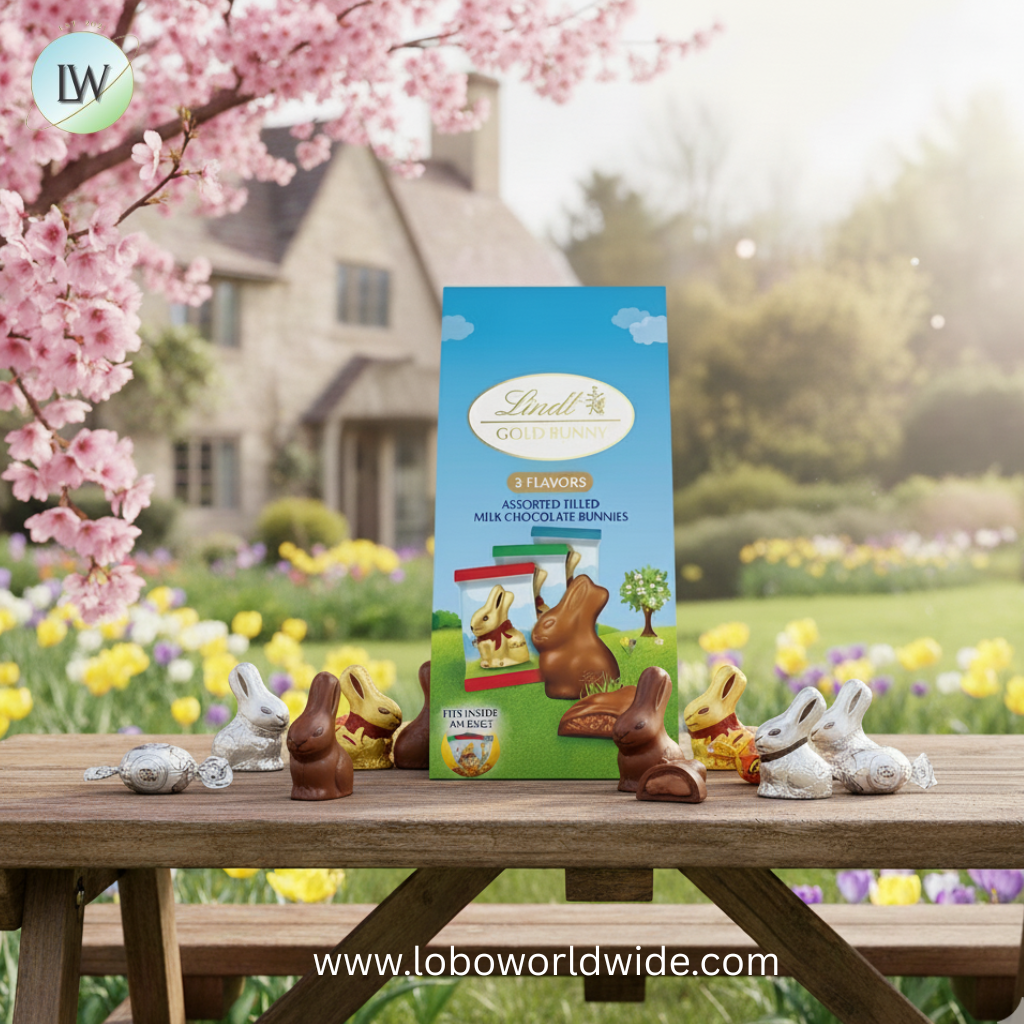 Lindt Gold Bunny Assorted Milk Chocolate Bunnies, Assorted Bunny Shapes, 15.2 oz.