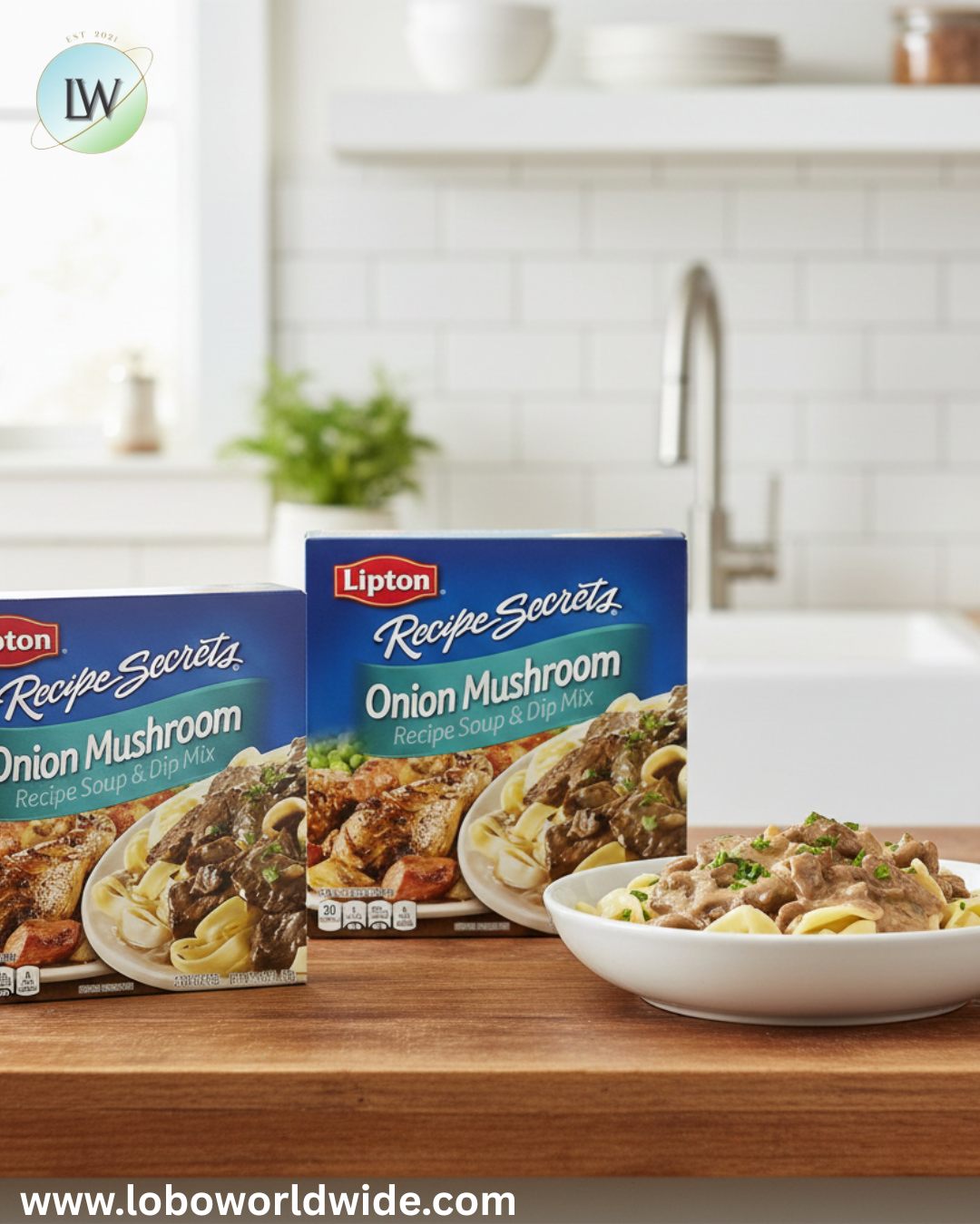 Recipe Secrets Lipton Recipe Soup and Dip Mix, Onion Mushroom, 1.8 oz (4 Packs)