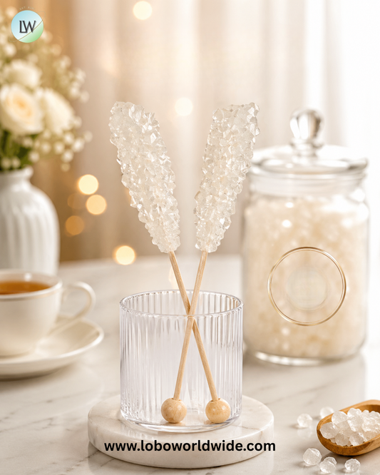 Little Rock Candy Sticks White - Wrapped