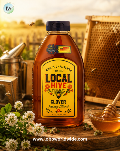 Local Hive, Honey Blend, Clover, Raw & Unfiltered, 32 oz (907 g)