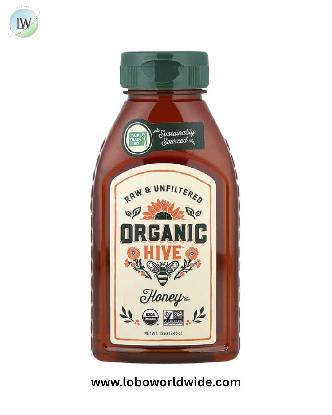 Local Hive, Organic Honey, Raw & Unfiltered, 12 oz (340 g)