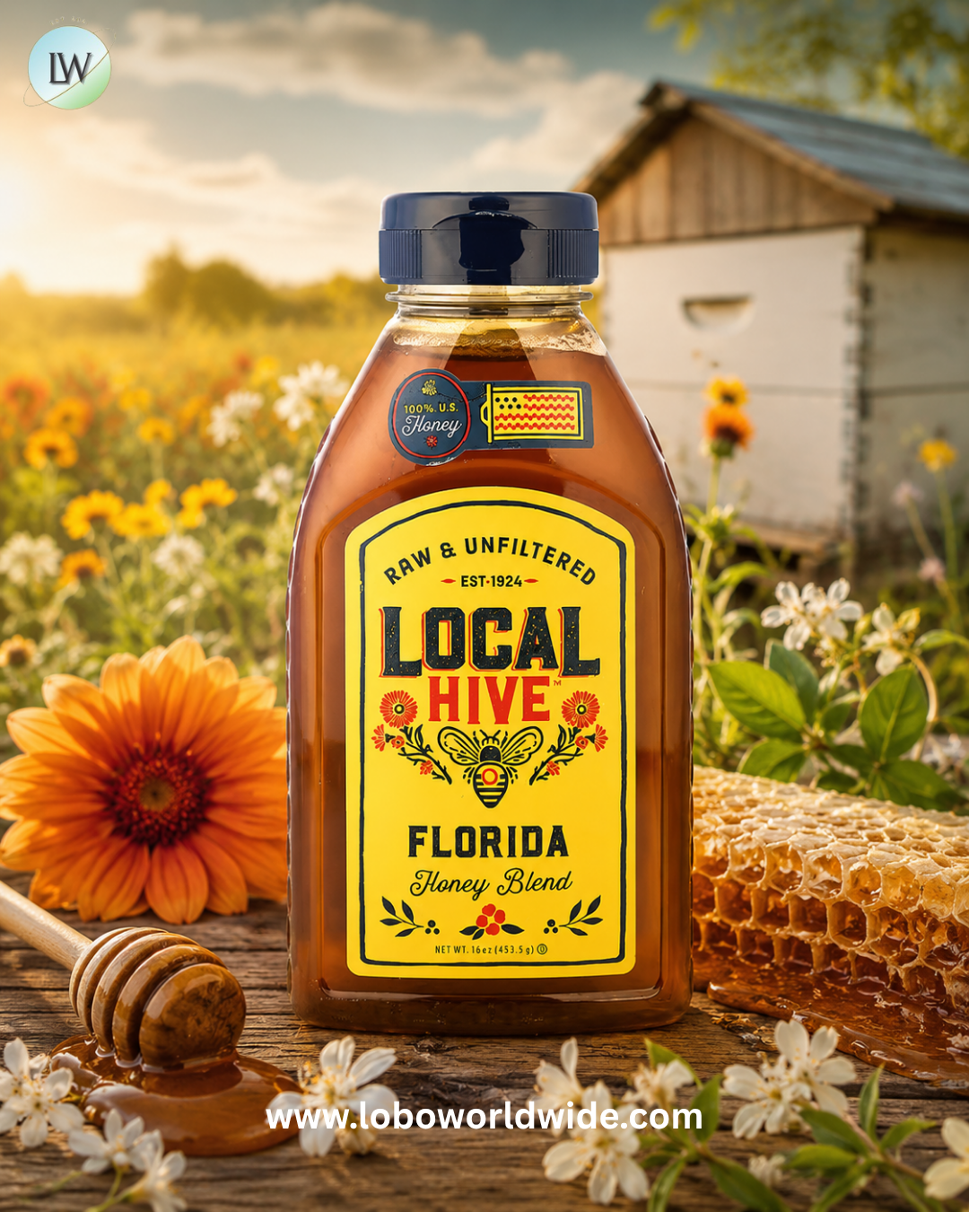 Local Hive, Honey Blend, Raw & Unfiltered, 16 oz (453.5 g)