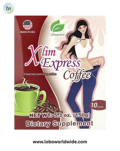 Longreen, Xlim Express Coffee, 10 Sachets, 5.3 oz (150 g)