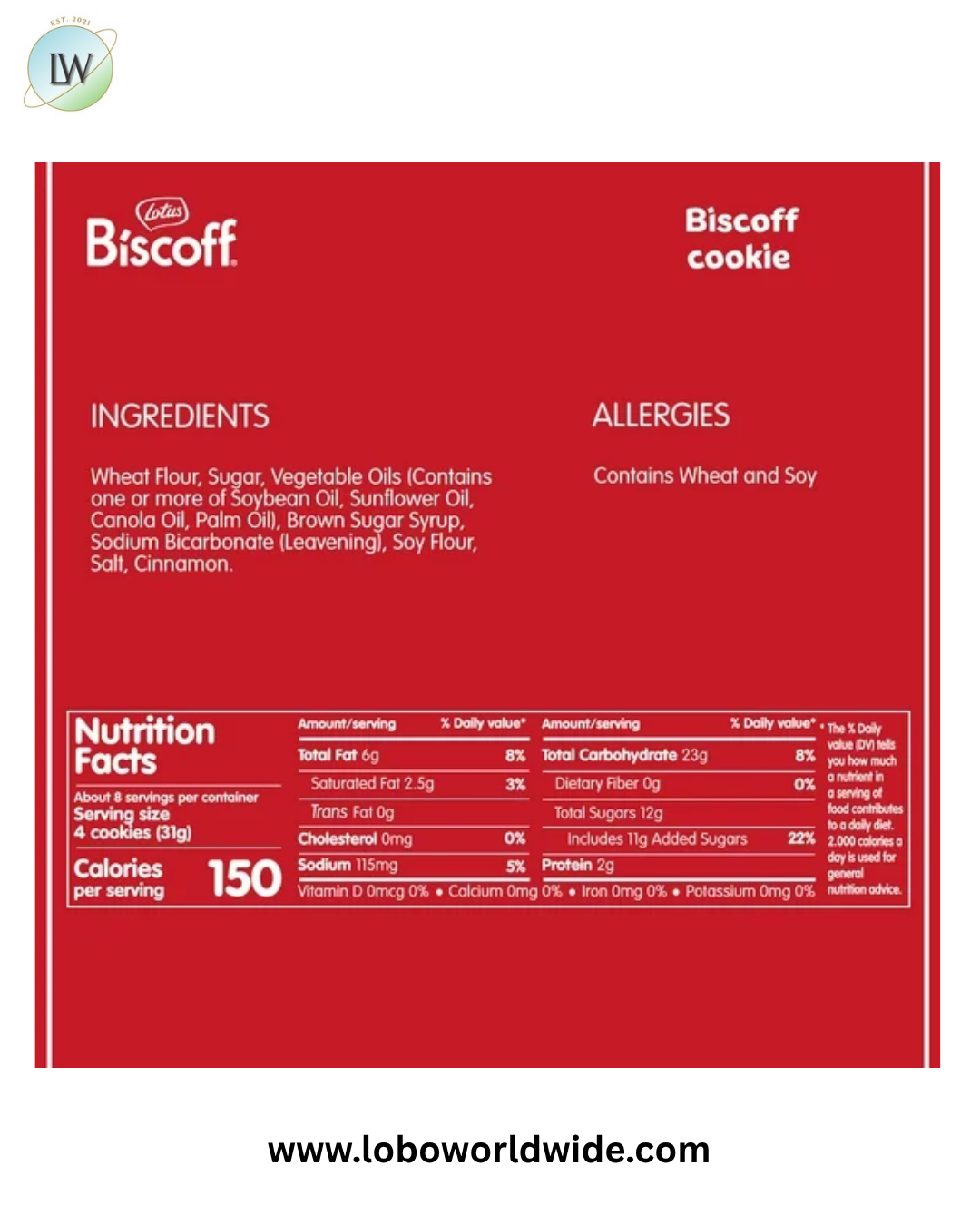 Lotus Biscoff Cookie, 8.8 oz - 10 pack