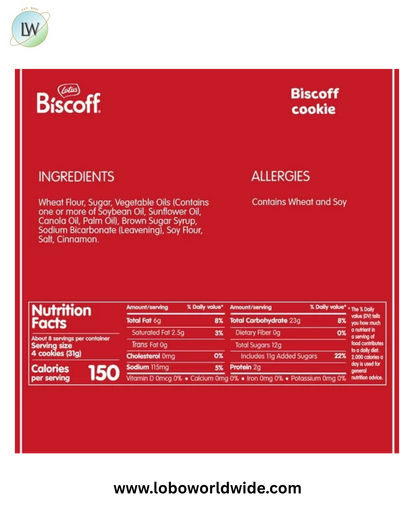 Lotus Biscoff Cookie, 8.8 oz - 10 pack