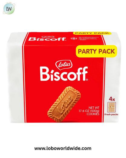 Lotus Biscoff Cookies, 17.6oz, 4 Freshpacks of 16 Cookies