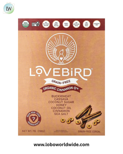 Lovebird, Grain-Free Cereal, Organic O's, 7 oz (198 g)