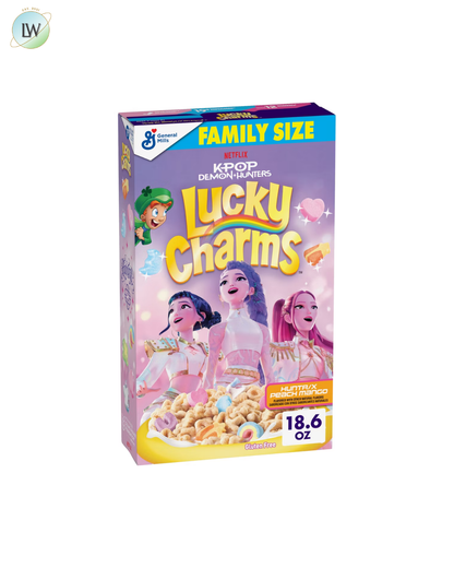 Lucky Charms K-Pop Demon Hunters Family Size Breakfast Cereal, 18.6 oz.