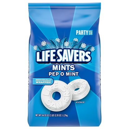 Life Savers Pep-O-Mint Breath Mints Hard Candy, Party Size - 44.93 oz