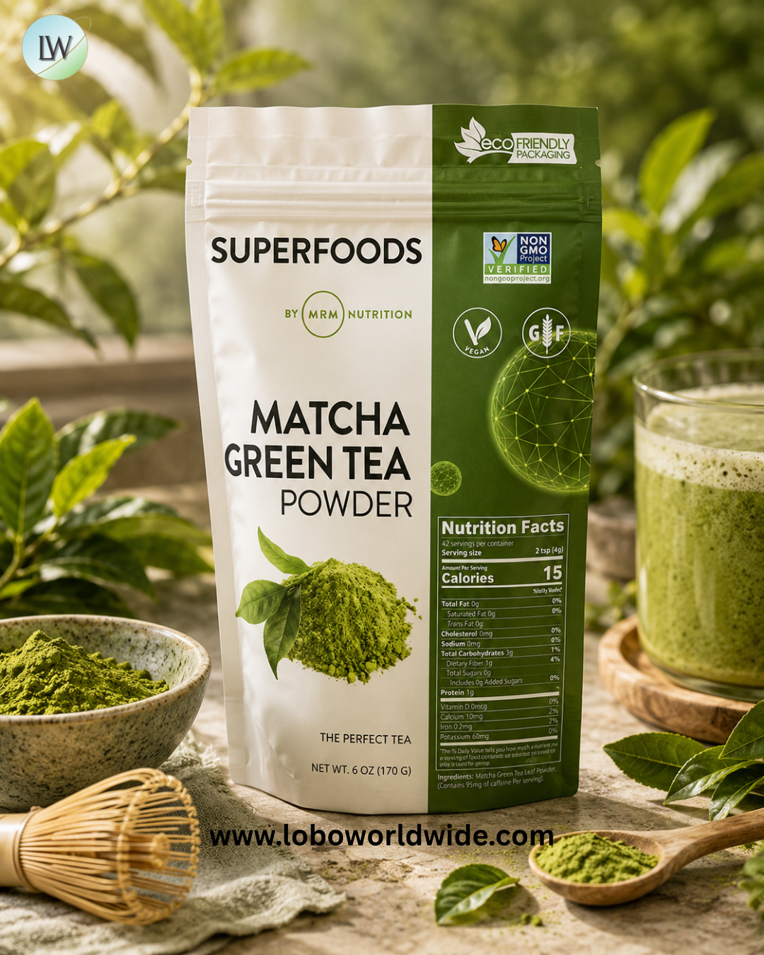 MRM Nutrition, Matcha Green Tea Powder, 6 oz (170 g)