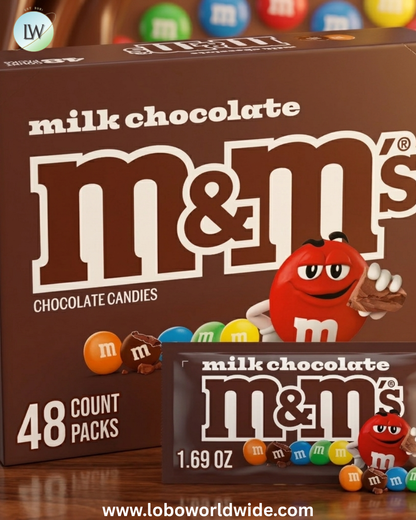 M&M'S Milk Chocolate Candy, Full Size, 1.69 oz., 48 pk.