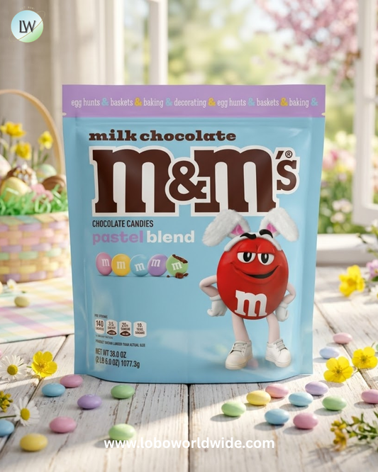M&M'S Milk Chocolate Easter Candy, Pastel Blend, Chocolate Easter Basket Stuffers, Fill Eggs, 38 Ounce Bag