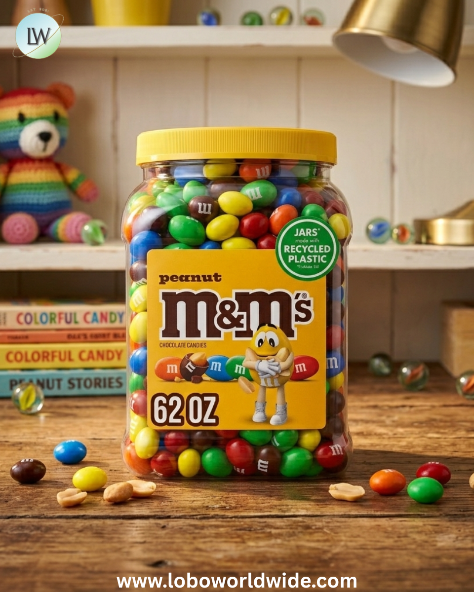 M&M'S Peanut Milk Chocolate Candy, 62 oz.