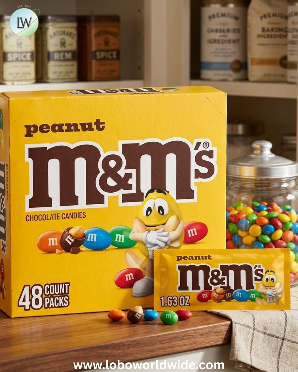 M&M'S Peanut Milk Chocolate Candy, Singles Size, 1.74 oz., 48 pk.
