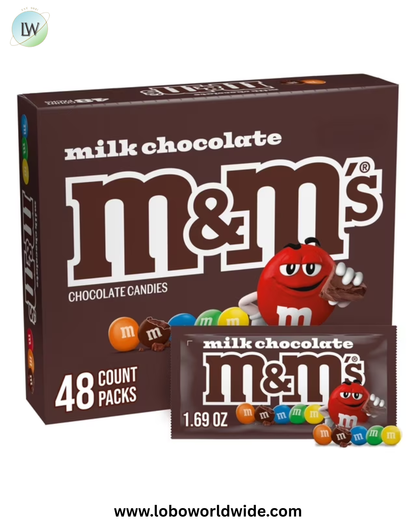 M&M'S Milk Chocolate Candy, Full Size, 1.69 oz., 48 pk.