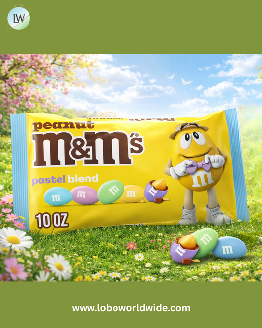 M&M's Peanut Eggs Milk Chocolate Pastel Easter Candy Assortment - 10 oz Bag