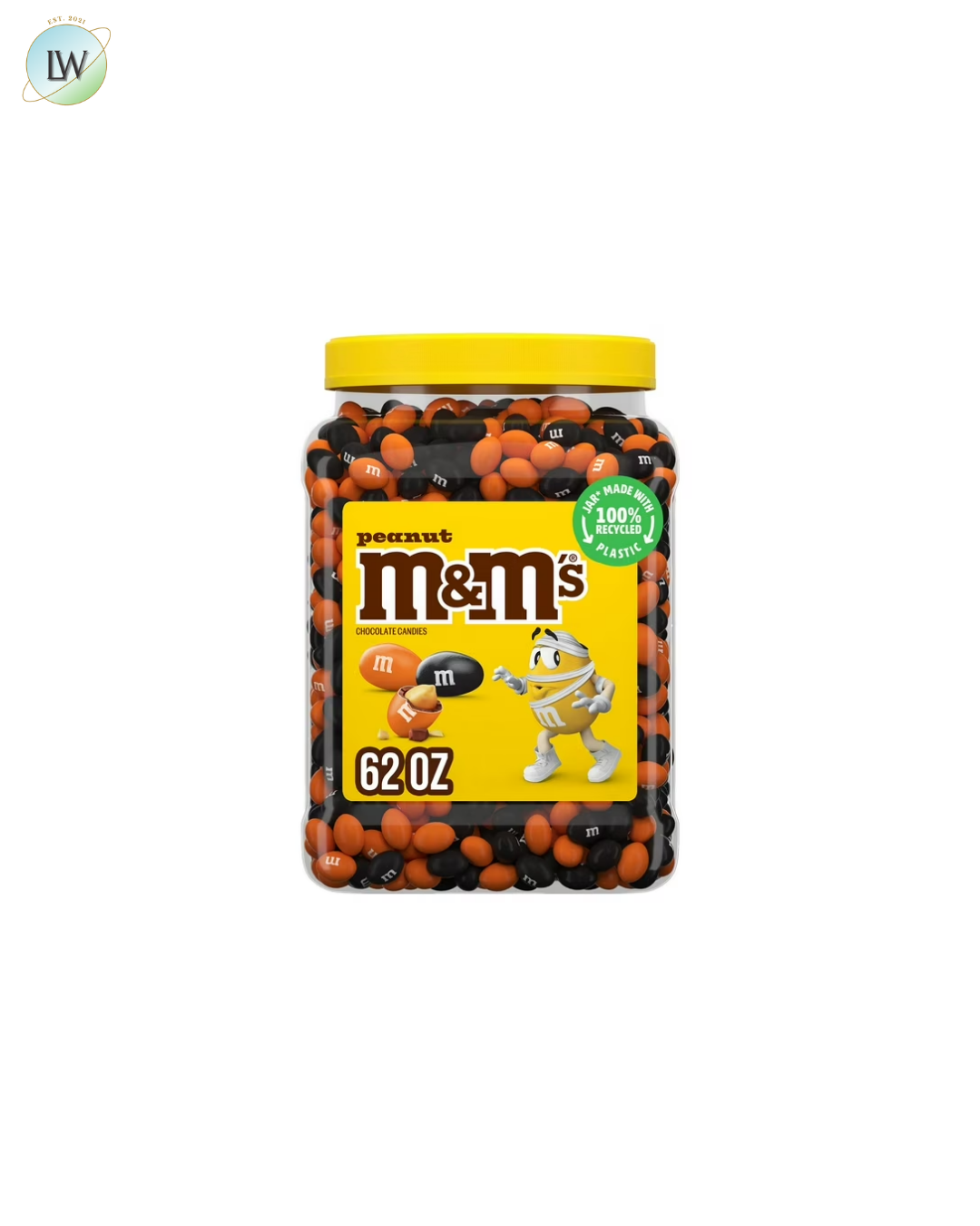M&M's Peanut Milk Chocolate Halloween Candy, 62 oz.