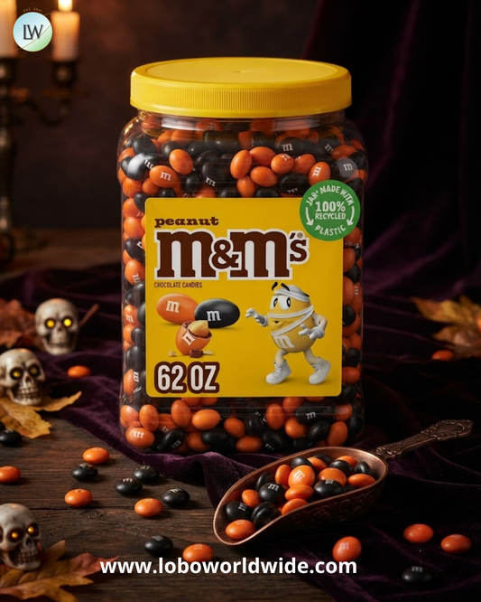 M&M's Peanut Milk Chocolate Halloween Candy, 62 oz.