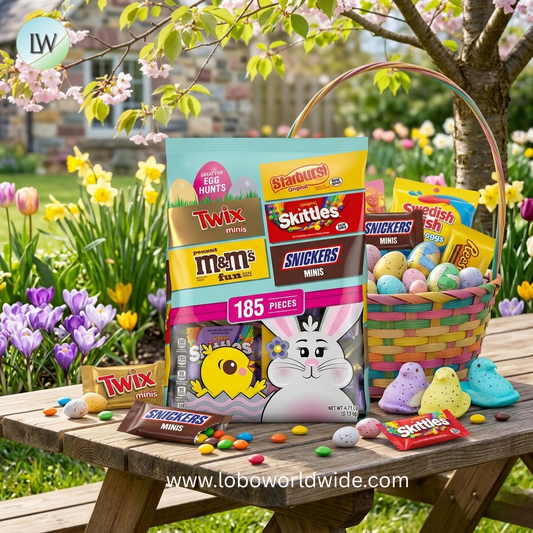 M&M's, Snickers, Twix, Starburst & Skittles Assorted Easter Candy Bulk Bag, 185 ct.