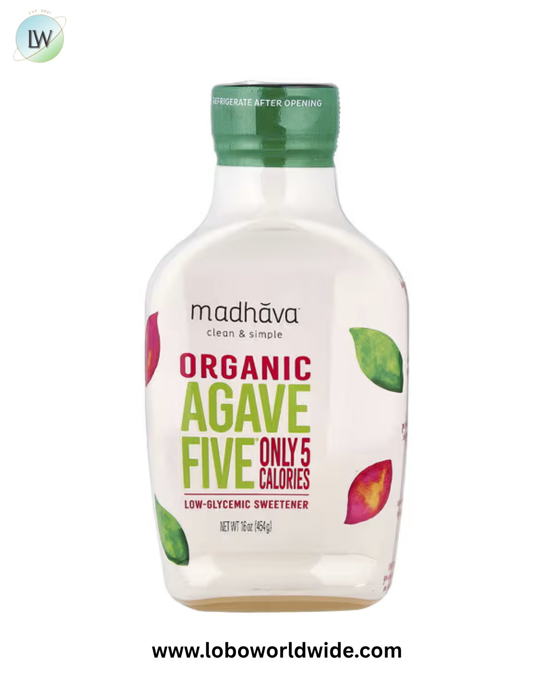 Madhava, Clean & Simple, Organic Agave Five®, Low-Glycemic Sweetener, 16 oz (454 g)