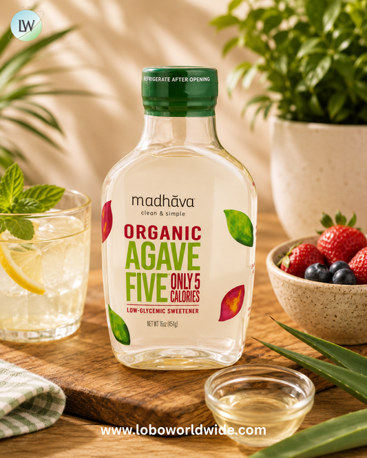 Madhava, Clean & Simple, Organic Agave Five®, Low-Glycemic Sweetener, 16 oz (454 g)