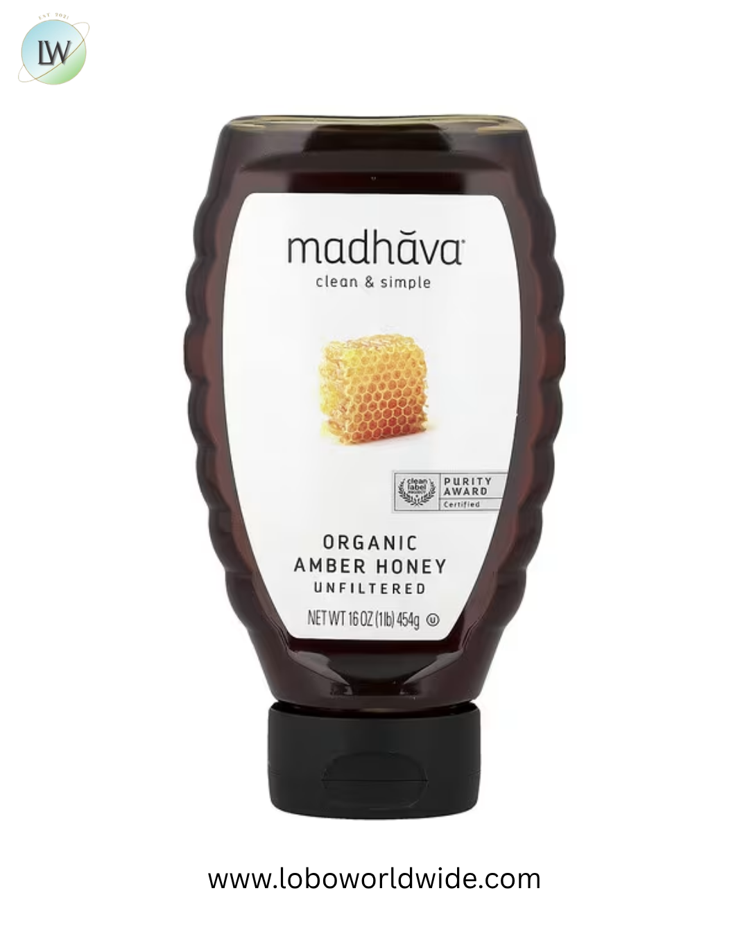 Madhava, Organic Amber Honey, Unfiltered