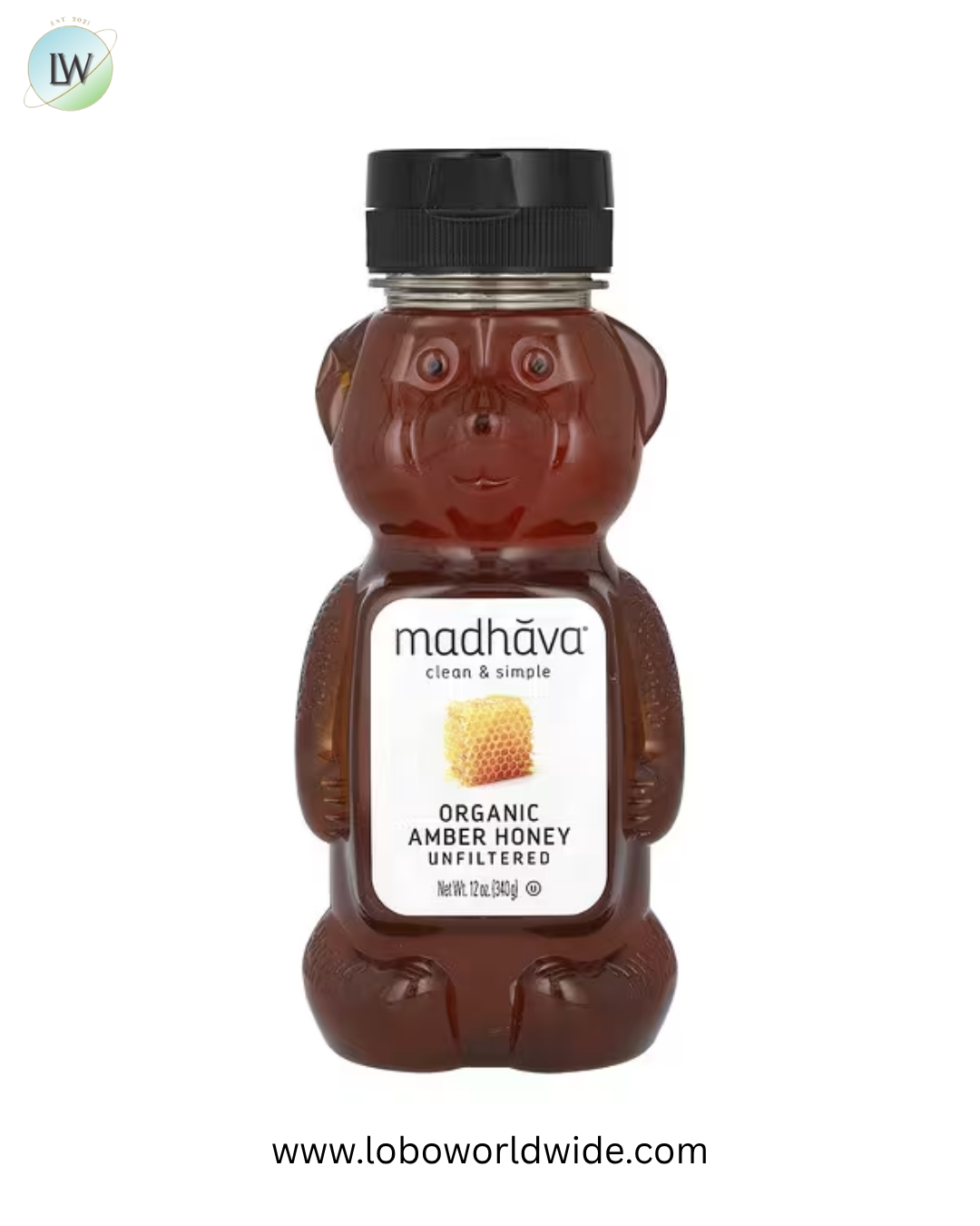 Madhava, Organic Amber Honey, Unfiltered