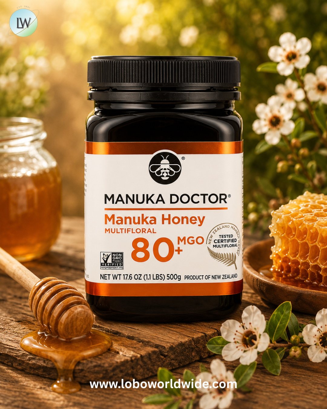 Manuka Doctor, Multifloral Manuka Honey, MGO 80+