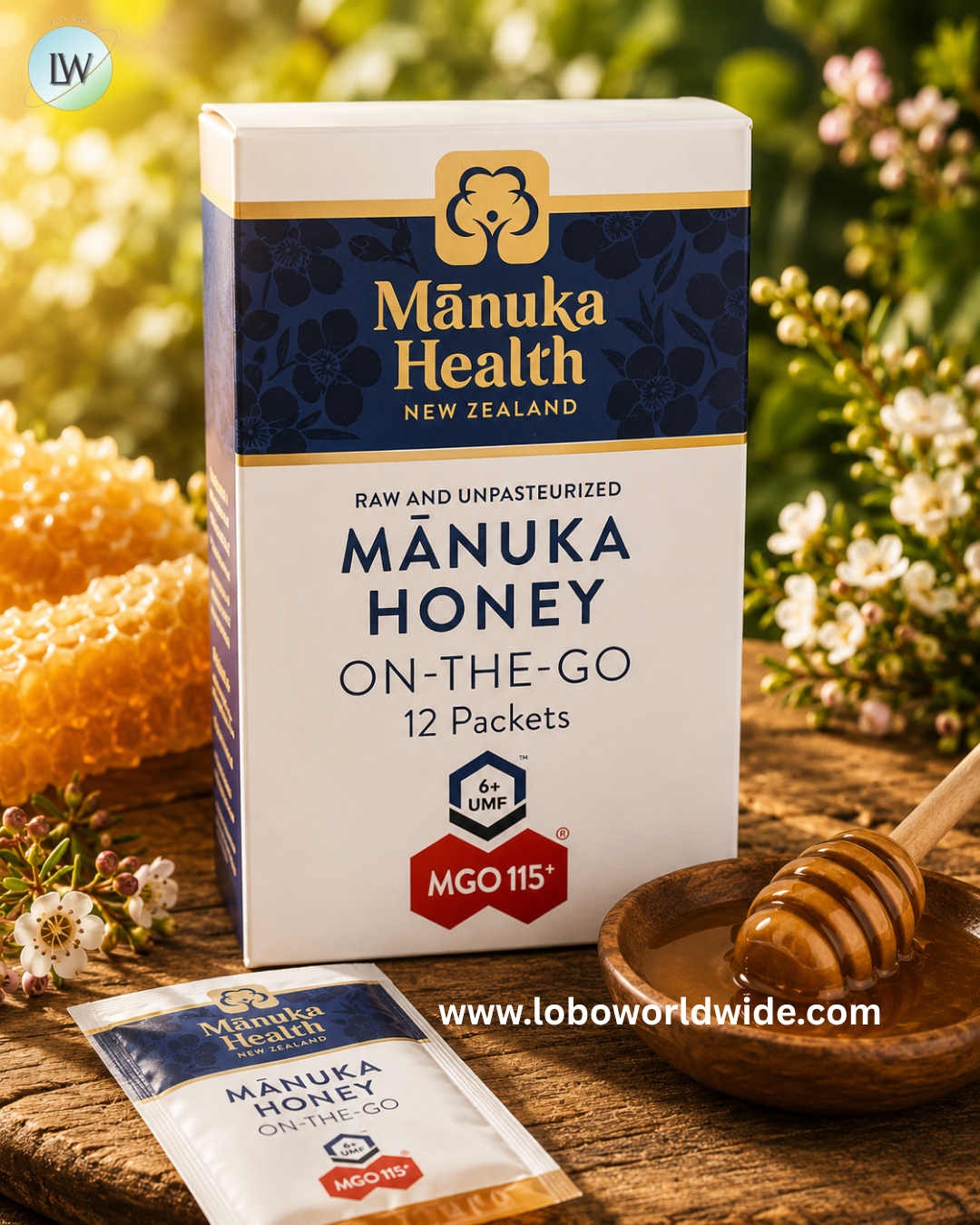 Manuka Health, Manuka Honey On-The-Go, UMF 6+, MGO 115+, 12 Packets, 0.176 oz (5 g) Each