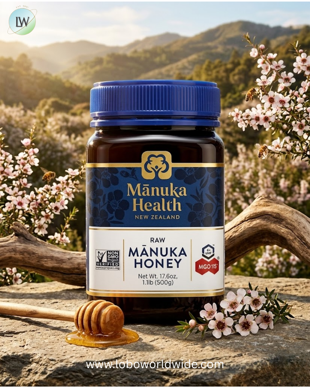 Manuka Health, Raw Manuka Honey, UMF 6+™, MGO 115+